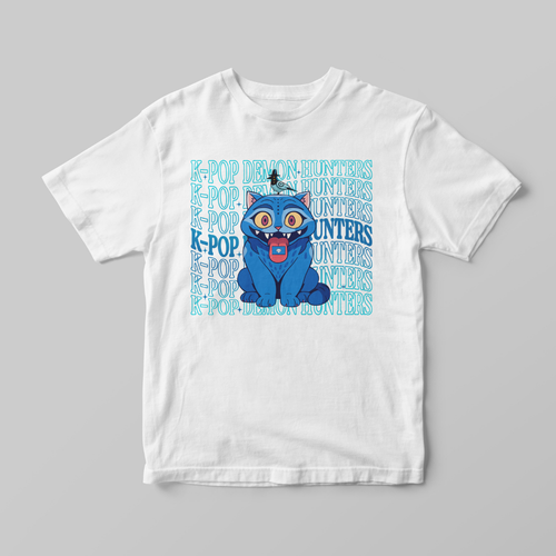 polera Huntrix - Guardian Cat Tee Blanco